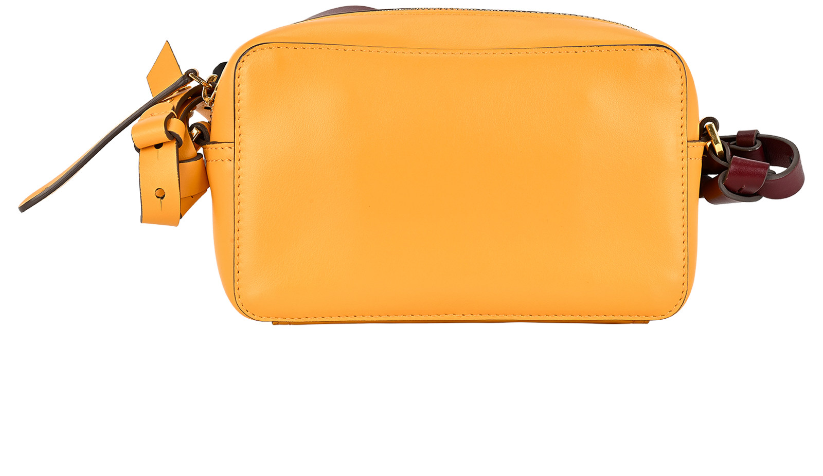 Circle Two-Tone Shoulder Bag, &pound;130, Handbags, Yellow, Leather, Back view